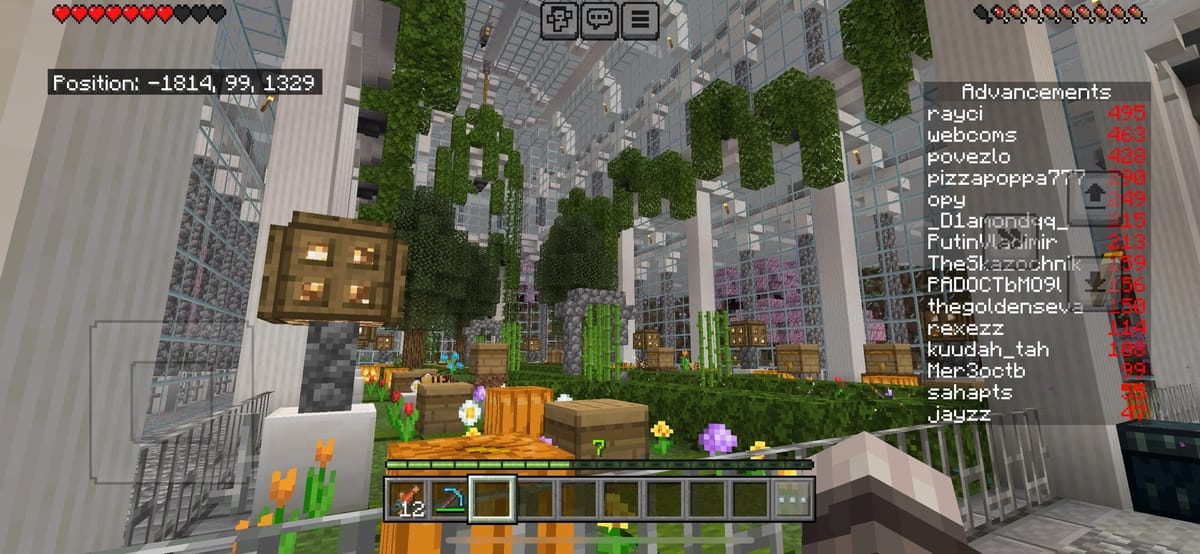 Вход на сервер выживания с телефона